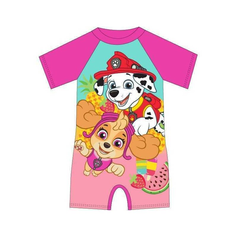 Costum de baie UV cu maneci scurte si fermoar Paw Patrol Girl EPLUSM EPMPAW52442225