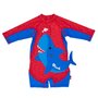 Costum de baie Zoocchini, protectie UPF50+, Marime M, 12-24 luni - Shark - 1