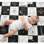 Babysteps - Covor de joaca termoizolant pentru bebe, activitati senzorial     Contrast 120x140cm - 4