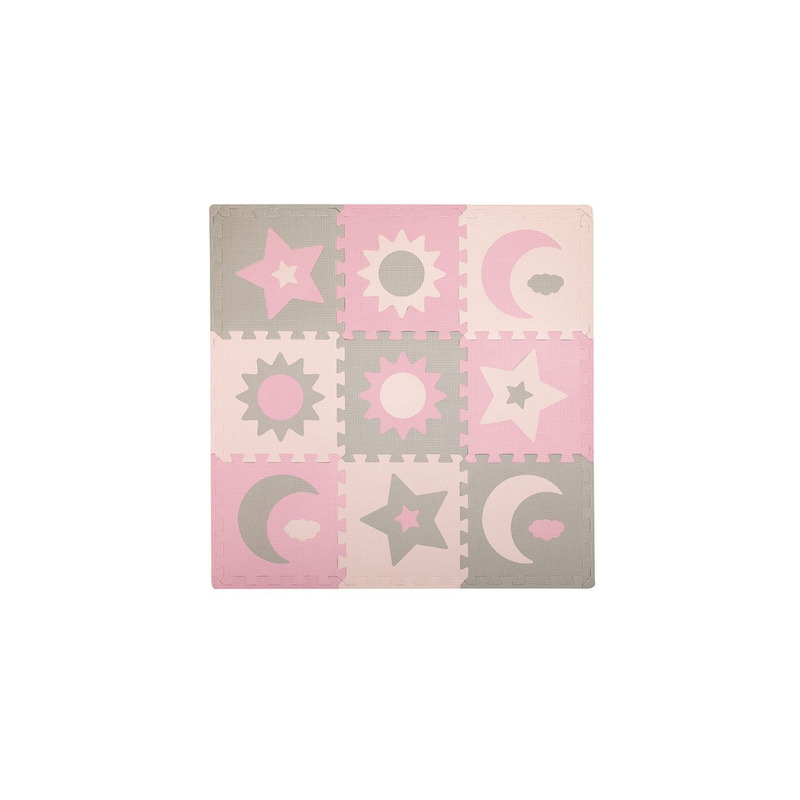 Covoras de joaca puzzle 93x93 cm Momi, Nebe - Pink