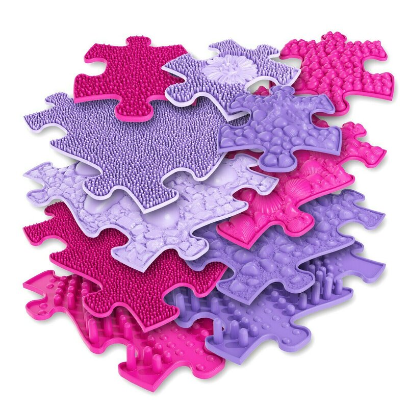 Muffik - Covoras ortopedic senzorial puzzle Set pentru fetite