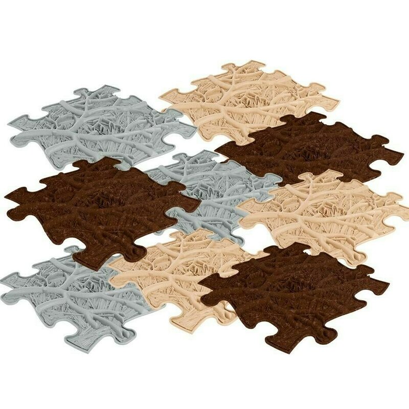 Muffik - Covoras ortopedic senzorial puzzle Set Roots