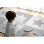 Covoras puzzle, Ricokids, Pentru copii, Din spuma, 180x180cm, 9 piese, Star Grey - 3
