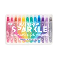Creioane colorate cu gel acuarela cu sclipici Rainbow Sparkle Metallic - Set de 12