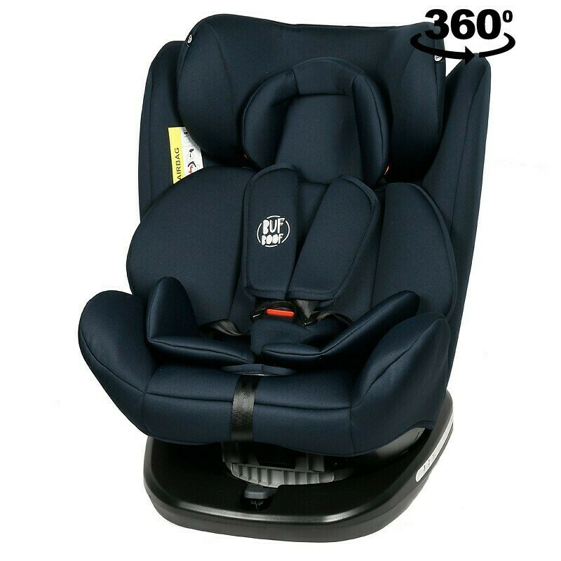 Buf boof - scaun auto tweety rotativ 360 grade cu isofix 0-36 kg baza neagra darkblue