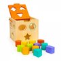 Cub educational cu blocuri din lemn si sortator Ecotoys PH05M015 - 2