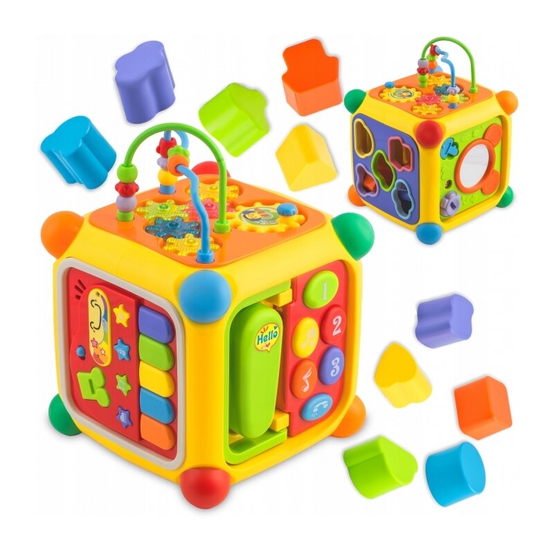 Cub educational cu blocuri, sunete si diverse activitati Ricokids RK-747