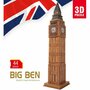 Cubic Fun - Puzzle 3D Big Ben (Nivel Mediu 44 Piese) - 4