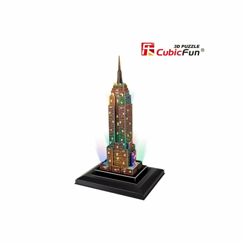 Cubic Fun – Puzzle 3D Led Empire State Building 38 Piese Jucarii & Cadouri