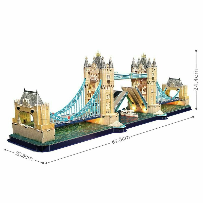 Cubic Fun – Puzzle 3D Led Tower Bridge 222 Piese Jucarii & Cadouri