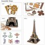 Cubic Fun - Puzzle 3D Led Turnul Eiffel 84 Piese - 4