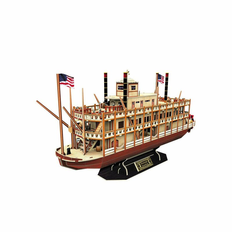 Cubic Fun – Puzzle 3D Nava Mississippi Steamboat Usa 142 Piese Jucarii & Cadouri