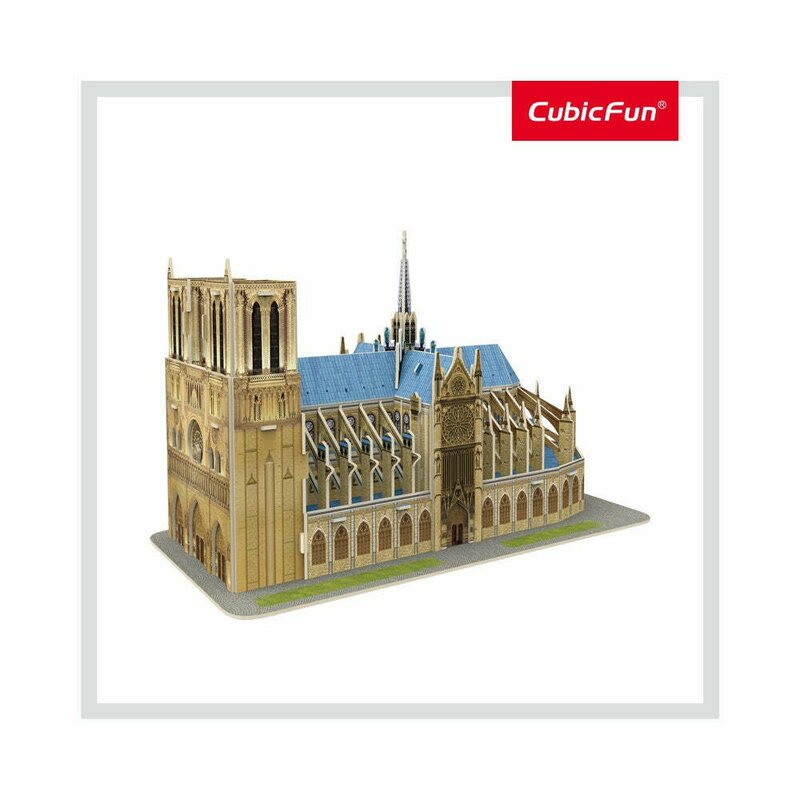 Cubic Fun - Puzzle 3D Notre Dame (Nivel Mediu 53 Piese)