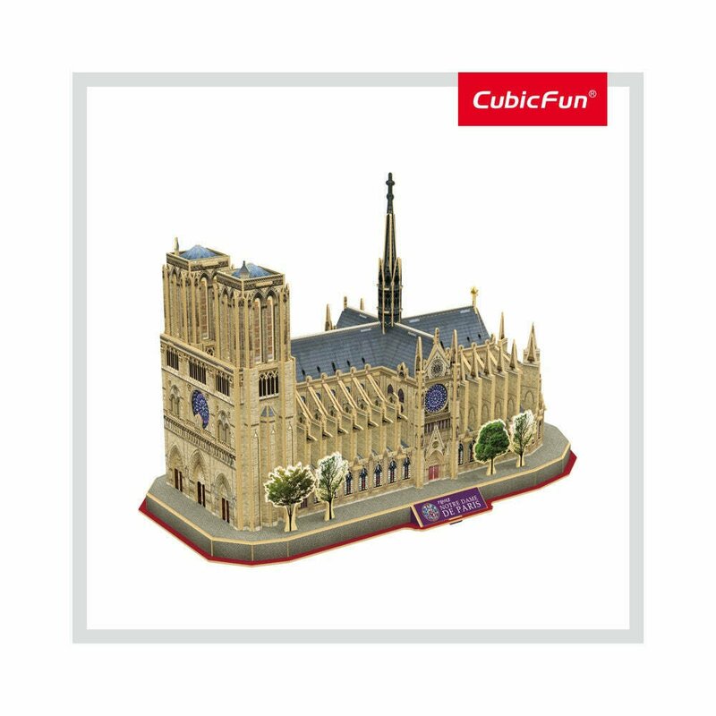 Cubic Fun – Puzzle 3D si Brosura-Notre Dame Paris 128 Piese Jucarii & Cadouri