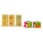 Cuburi educationale din lemn tip puzzle zoo Ecotoys MA443 - 7