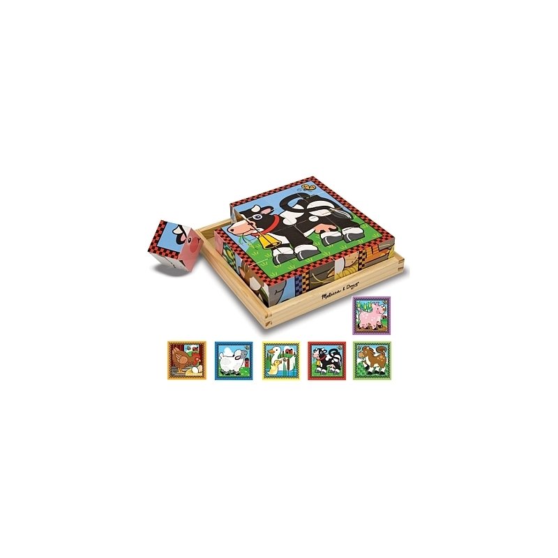 Melissa & doug - cuburi ferma melissa and doug