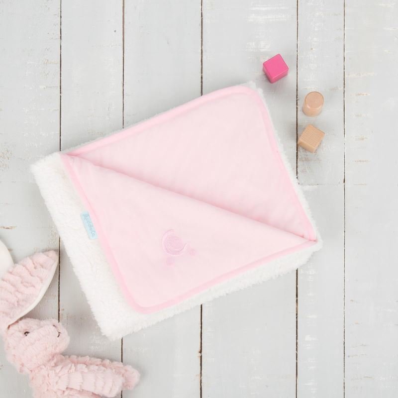 CuddleCo. - Paturica reversibila din tricot/fleece 90x70 cm Comfi Love Pink