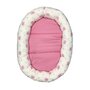 Deseda - Cuib baby nest bebelusi forma ovala Coronite roz pe alb - 1