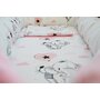 Ingrid’s Fabrics - Suport de dormit Cuib bebelusi Elefant cu balon din Bumbac, 90x50 cm, Roz - 5