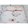 Ingrid’s Fabrics - Suport de dormit Cuib bebelusi Elefant cu balon din Bumbac, 90x50 cm, Roz - 6