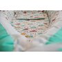 Ingrid’s Fabrics - Suport de dormit Cuib bebelusi Masinute din Bumbac, 90x50 cm, Turcoaz - 4