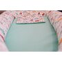 Ingrid’s Fabrics - Suport de dormit Cuib bebelusi Masinute din Bumbac, 90x50 cm, Turcoaz - 5