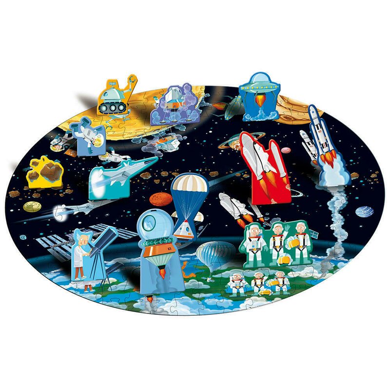 Cunoaste invata si exploreaza - Puzzle De la pamant pana la luna (200 piese)