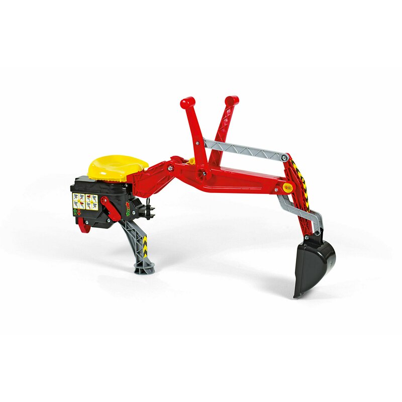 Cupa spate excavator, rollybackhoe, rosu