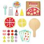 Cuptor pizzerie cu accesorii din lemn, Ecotoys, joc de rol, dezvolta imaginatia si abilitatile manuale - 3