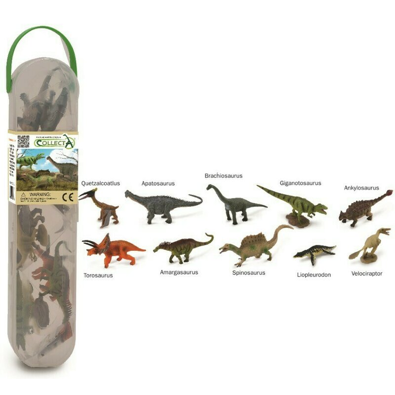 Collecta - Cutie cu 10 minifigurine Dinozauri set 2