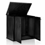 Cutie de depozitare pentru gradina, Plonos, 116 x 112,5 x 71 cm, 775 litri , panouri PP, rezistenta, Neagra - 4