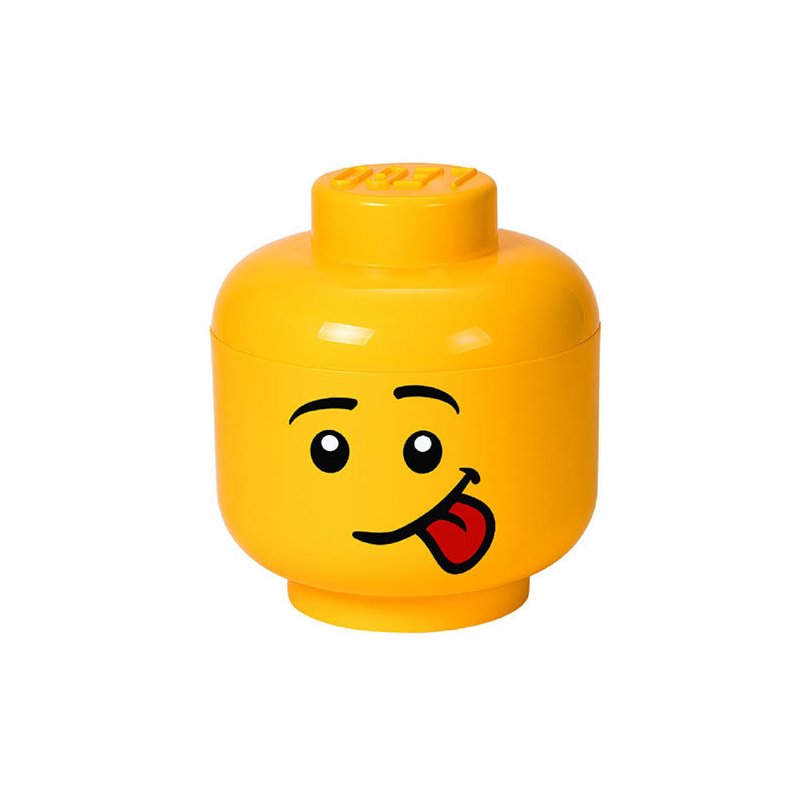 Lego - cutie depozitare cap minifigurina l, galben