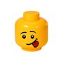 Cutie depozitare jucarii, LEGO, cap minifigurina S, Galben - 1
