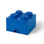 Cutie depozitare jucarii, LEGO, 2x2 cu sertar, Albastru - 1