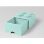 Cutie depozitare jucarii, LEGO, 2x2 cu sertar, Aqua - 2