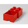 Cutie depozitare jucarii, LEGO, 2x2 cu sertar, Rosu - 2