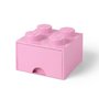 Cutie depozitare jucarii, LEGO, 2x2 cu sertar, Roz - 1