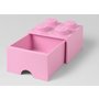 Cutie depozitare jucarii, LEGO, 2x2 cu sertar, Roz - 2