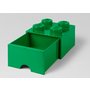 Cutie depozitare jucarii, LEGO, 2x2 cu sertar, Verde - 2