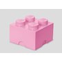 Cutie depozitare jucarii, LEGO, 2x2, Roz deschis - 1