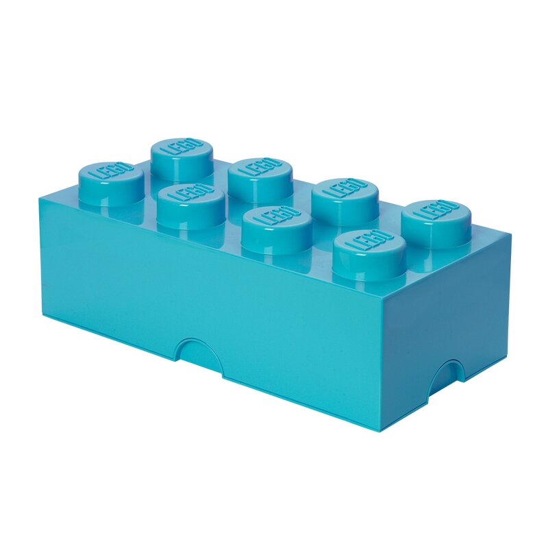 Lego - cutie depozitare 2x4 albastru turcoaz
