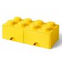 Lego - Cutie depozitare 2x4 Cu sertare  Galben - 1