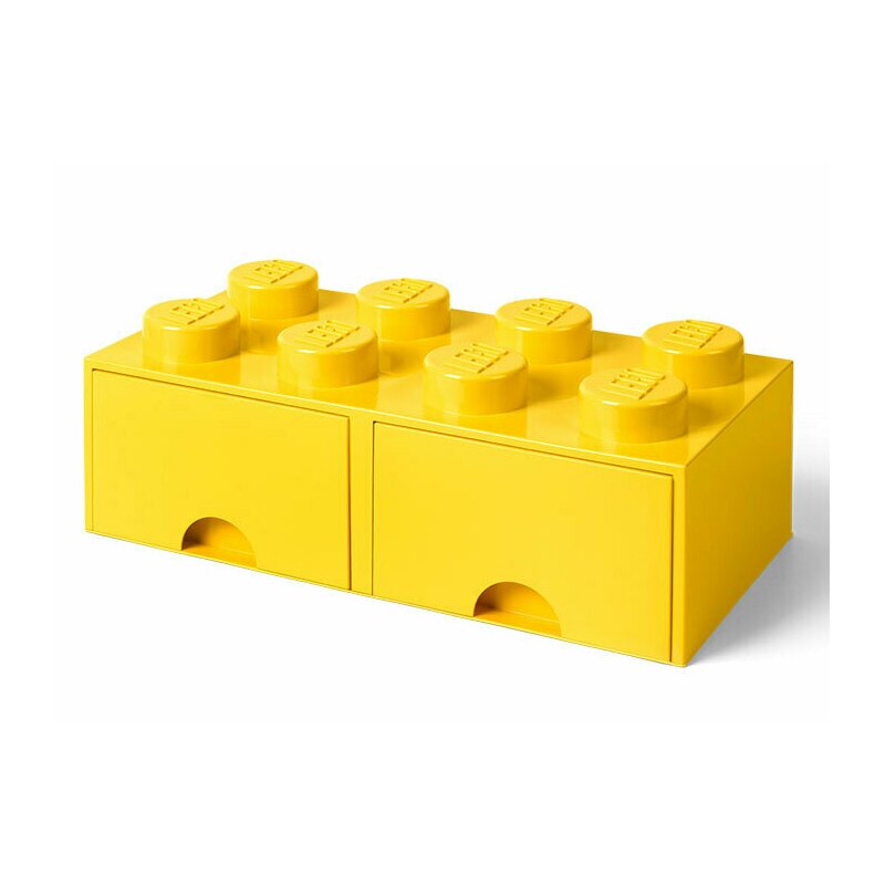 Lego - Cutie depozitare 2x4 Cu sertare Galben