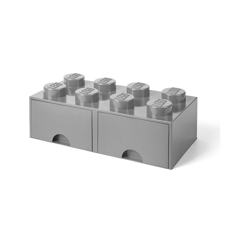 Lego - cutie depozitare 2x4 cu sertare, gri