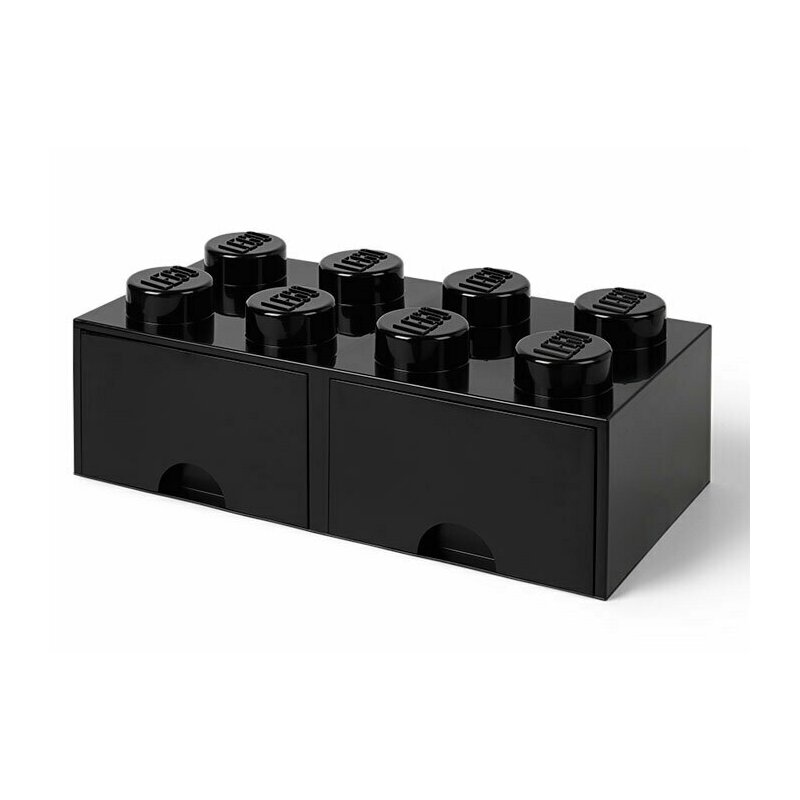 Lego - cutie depozitare 2x4 cu sertare negru