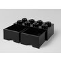 Cutie depozitare jucarii, Lego, 2x4 Cu sertare Negru - 2