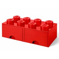 Lego - Cutie depozitare 2x4 Cu sertare  Rosu
