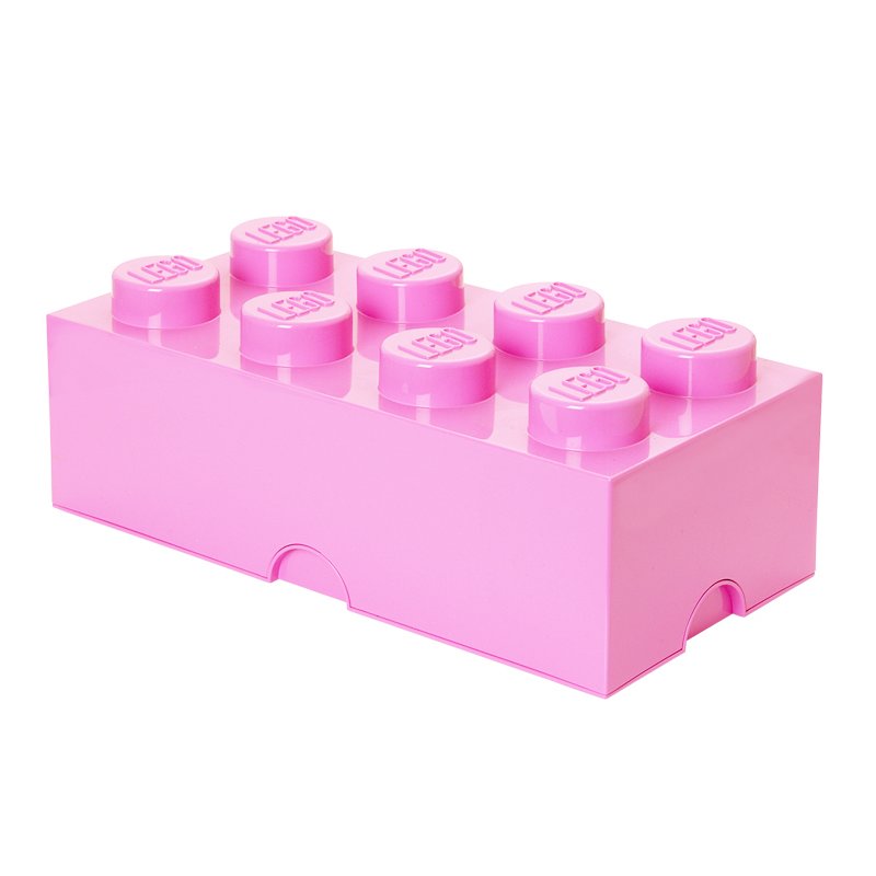 Lego - cutie depozitare 2x4, roz deschis