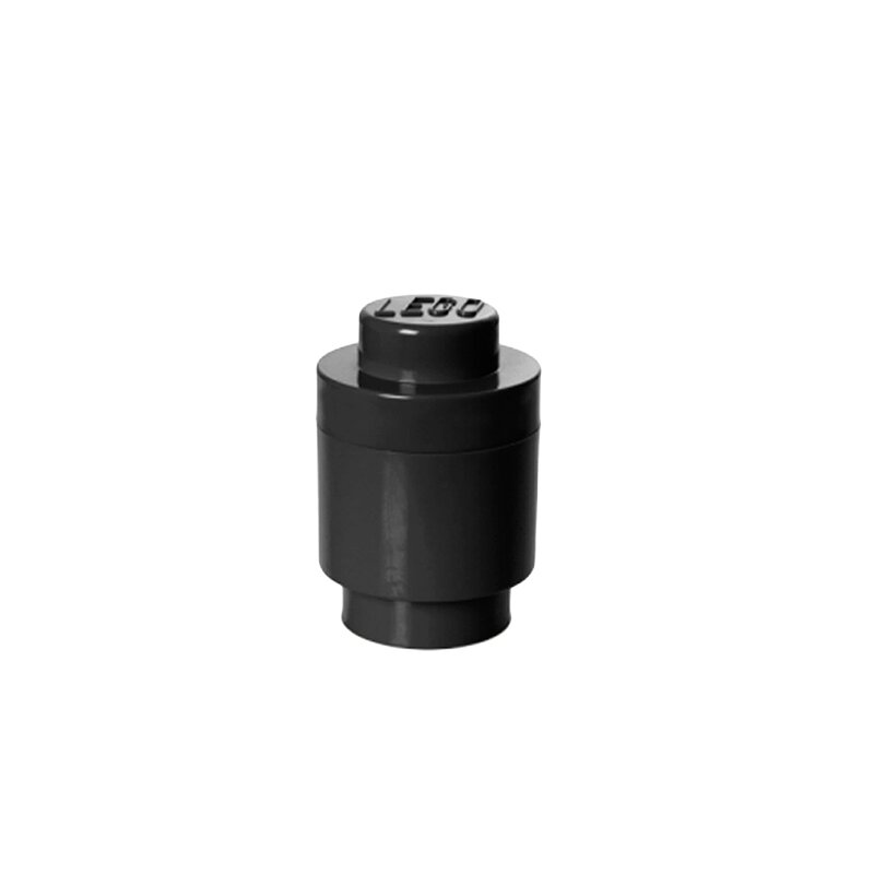 Cutie depozitare 1x1 rotunda, negru