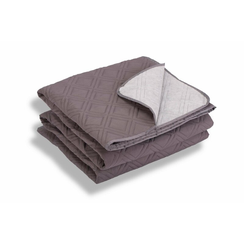 Somnart - cuvertura de pat , gri, microfibra soft-touch, 220x240 cm